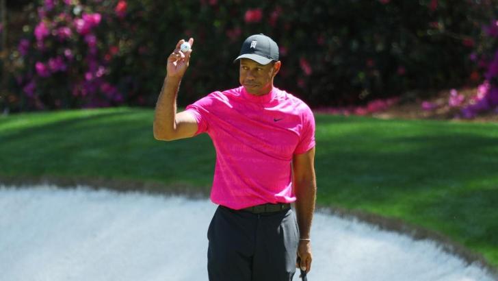 Tiger Woods playing at the US Masters